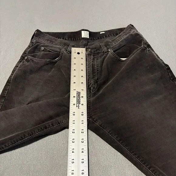 JCrew Corduroy Pants Mens 33x30 Black Straight Leg Regular Fit Medium Wale 77388 - Picture 4 of 10
